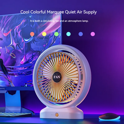 Portable Mini Table Fan with Light_img_0