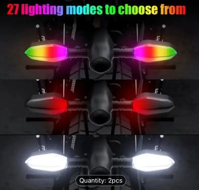 2pcs Universal LED Lamp Color Projection Lamp SequentialLights for Motorcycle_img_3