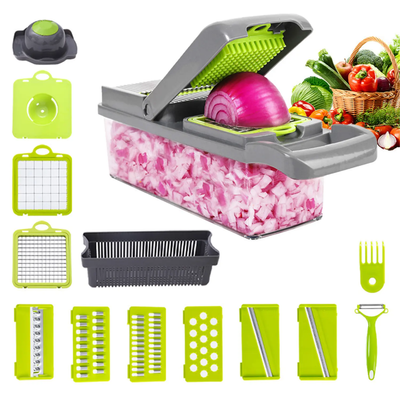 Kitchen Accessories 14 in 1 Food Cutter Veggie Onion Chopper Mandoline Slicer Multifunctional Vegetable Cutter_img_2