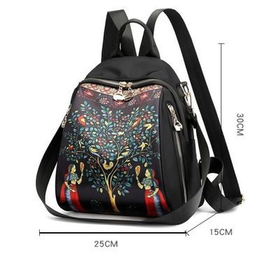 Premium Ladies Backpack Print Black_img_1