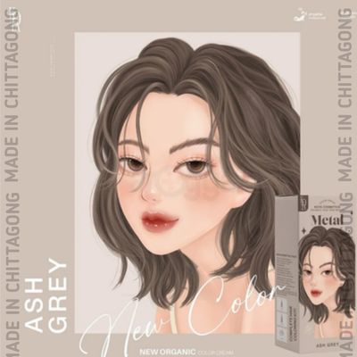 Kota Cosmetics Hair Color Cream Whisper - Metal Ash Grey-200ml_img_2