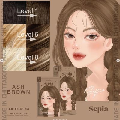 Kota Cosmetics Hair Color Cream Whisper -Ash Brown-200ml_img_2