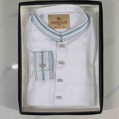 Premium Cotton Panjabi with Traditional Neckline_img_0