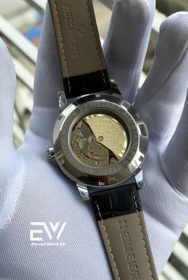PATEK PHILLIPE AUTOMATIC BLACK BELT SILVER CASE BLACK DIAL_img_2
