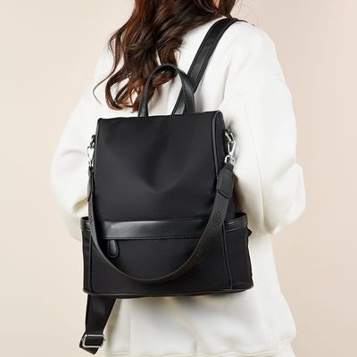 New Design Women Backpack Nylon Waterproof Anti-Theft Travel Bagpack_img_1