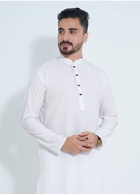 প্রিমিয়াম মাইক্রোস্টিজ ভাঙচুর ফেব্রিক সলিড পাঞ্জাবি_img_1