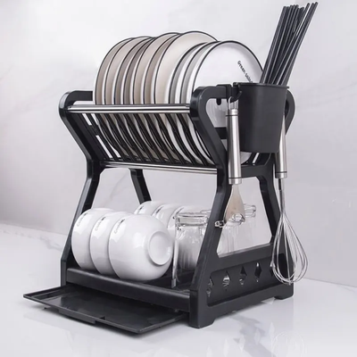 Kitchen Dish Storage Rack Table Top Drain Bowl Rack Put Tableware Kitchen Storage Rack_img_0