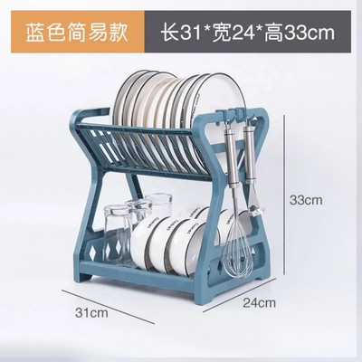 Kitchen Dish Storage Rack Table Top Drain Bowl Rack Put Tableware Kitchen Storage Rack_img_5