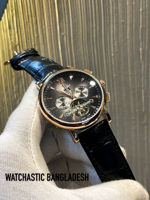 Patek Auto Rose Gold Case Grey Dial Black Belt_img_0
