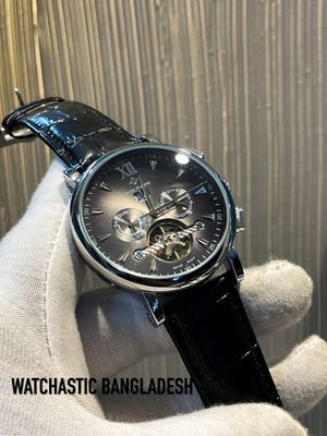 Patek Auto Silver Case Grey Dial Black Belt_img_0