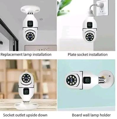 V380 PTZ WIFI IP Camera Dual Lens Bulb IP Night Vision Cc Camera_img_2