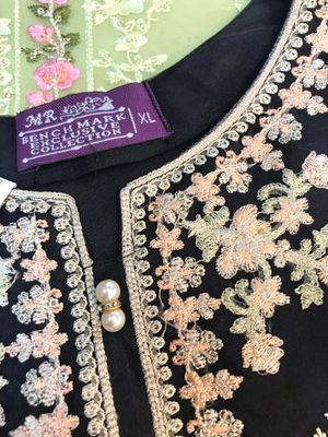 Embroidered Women's One-Piece - Black - Organza_img_0