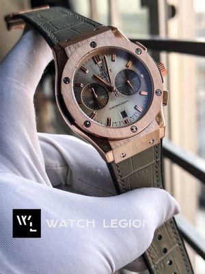 HUBLOT CLASSIC FUSION ROSE GOLD CASE GREY BELT GREY DIAL LEATHER TEXTURE_img_0