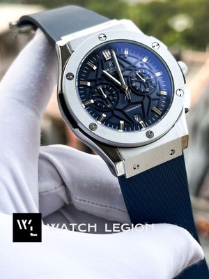 HUBLOT BELT SPIDER BLUE DIAL SILVER CASE BLUE BELT_img_0