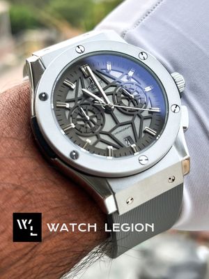 HUBLOT BELT SPIDER SILVER DIAL SILVER CASE SILVER BELT_img_1