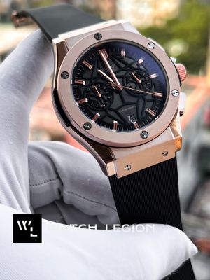HUBLOT BELT SPIDER BLACK DIAL ROSE GOLD CASE BLACK BELT_img_0