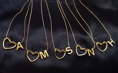 LOML heart & initial pendant necklace_img_1