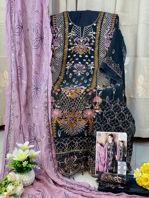 Party dress (Semi –Stitched Embroidery & Sequence Work)_img_1