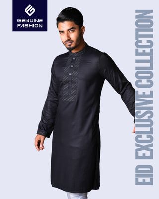 MEN'S PREMIUM PANJABI 35210 - BLACK_img_0