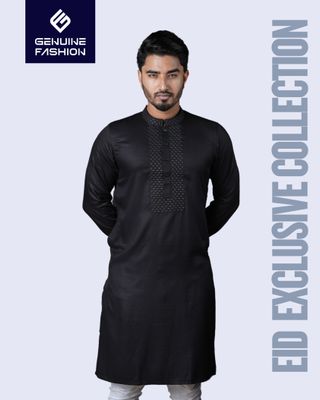 MEN'S PREMIUM PANJABI 35210 - BLACK_img_1