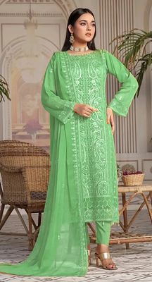 Semi –Embroidery & Sequence Work Party dress_img_1