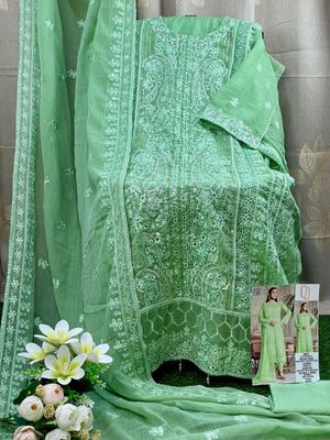 Semi –Embroidery & Sequence Work Party dress_img_6