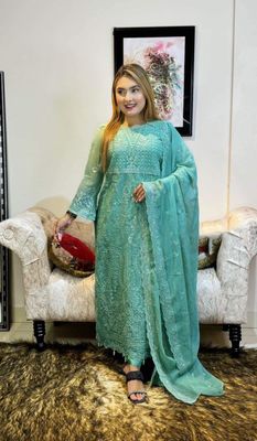 Semi –Embroidery & Sequence Work Party dress_img_0