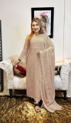 Semi –Embroidery & Sequence Work Party dress_img_1