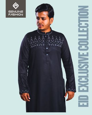 MEN'S PREMIUM PANJABI 35106 - NAVY BLUE_img_0