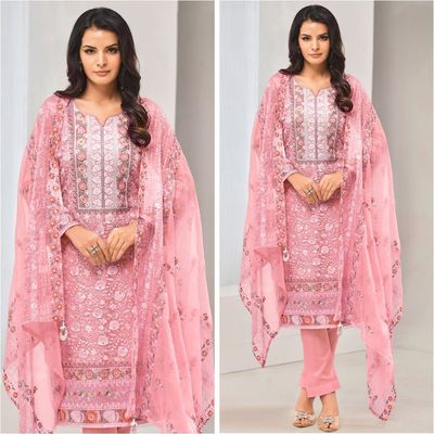Semi –Embroidery & Sequence Work Party dress_img_1