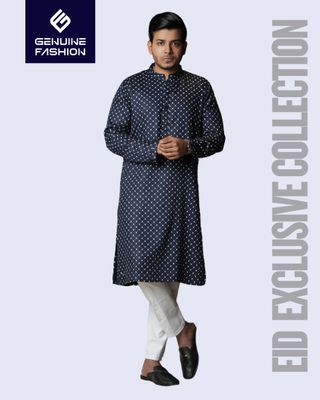 MEN'S CLASSIC PANJABI 35312 - BLACK_img_0