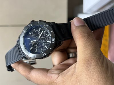 TAG AQUARACER BLACK CASE BLACK STRIP DIAL BLACK BELT