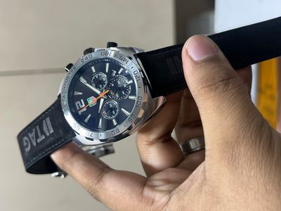 TAG BELT ANNIVERSARY PLAIN SILVER CASE BLACK DIAL BLACK BELT_img_0