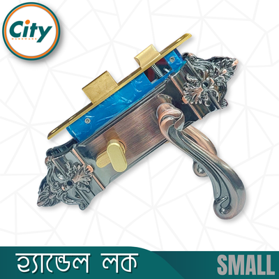 উচ্চ সুরক্ষার ছোট আকারের হ্যান্ডেল লক ভিতরের রুমের জন্য লক নব সহ অ্যান্টিক রঙের দরজার লক Door Lock_img_1