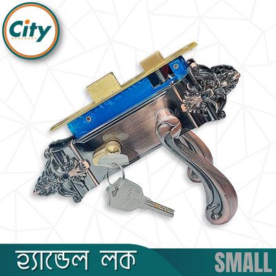 উচ্চ সুরক্ষার ছোট আকারের হ্যান্ডেল লক ভিতরের রুমের জন্য লক নব সহ অ্যান্টিক রঙের দরজার লক Door Lock_img_2