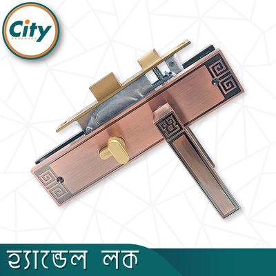 উচ্চ সুরক্ষার ছোট আকারের হ্যান্ডেল লক ভিতরের রুমের জন্য লক নব সহ অ্যান্টিক রঙের দরজার লক Door Lock_img_1