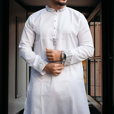 Fashionable Panjabi with Chest Contrast_img_0