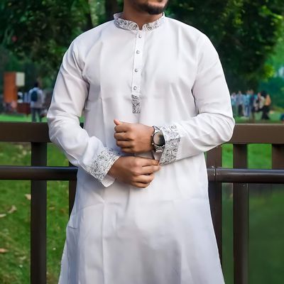 Fashionable Panjabi with Chest Contrast_img_2