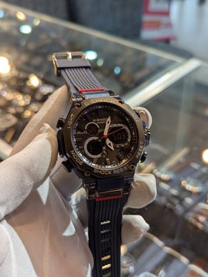 G Shock Bulky Blue belt black white dial_img_0