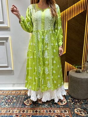 Naira cut sharara lemon 2 piece