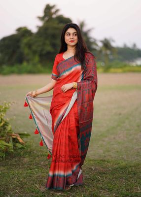 Digital Print Sharee with Blouse Piece_img_1