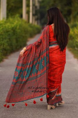 Digital Print Sharee with Blouse Piece_img_2