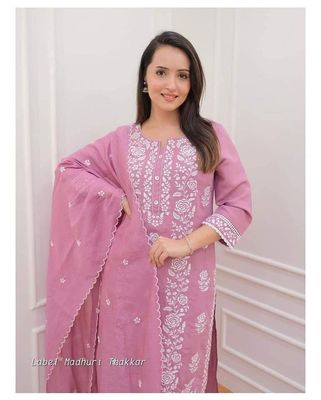 Pink Cotton Three Piece Set_img_1