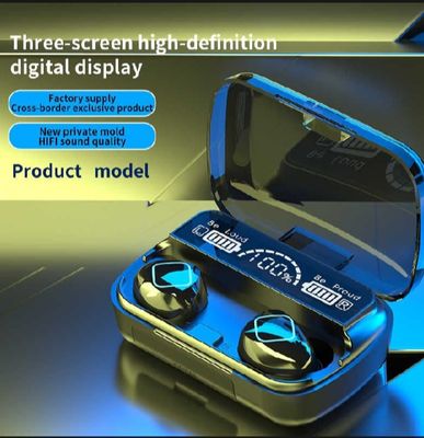 M10 tws Wireless Earphone Touch Bluetooth Earplug In Ear Stereo Sport Headsets cvc8.0 Digital Display Black Good_img_0