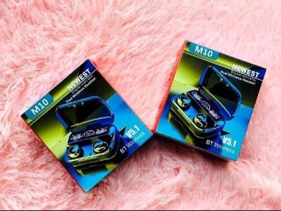 M10 tws Wireless Earphone Touch Bluetooth Earplug In Ear Stereo Sport Headsets cvc8.0 Digital Display Black Good_img_1