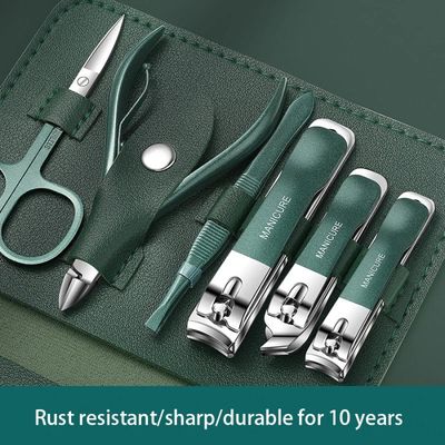 16 PCS Professional Stainless Steel Nail Clipper Manicure Pedicure Set With Leather Case_img_2