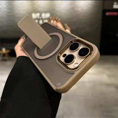 Individual Fold Stand Metal Camera Bump Matte Case_img_1