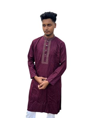 Regal Plum Embroidered Panjabi - Eid Collection 2025_img_1