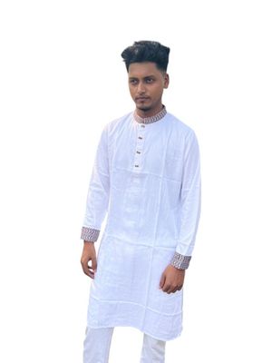 Classic White Panjabi - Eid Collection 2025_img_1