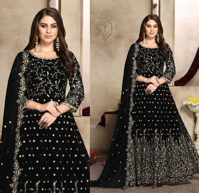 Soft Georgette semi Stitched -Embroidery Work Party dress_img_2